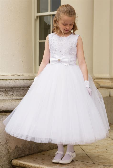 Girls White Communion dress from Cerimonia by Peppermint | Wonderland