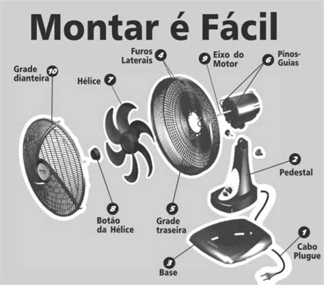 Medidas do Ventilador Mondial 40 cm Premium 6 Pás - NV-41-6P-NP