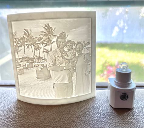 Custom 3D Printed Lithograph Night Light From Photo - Etsy