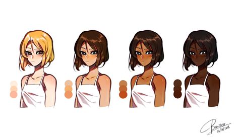 Anime Skin Color Palette – Q-House.pl | Skin color palette, Skin palette, Anime hair color