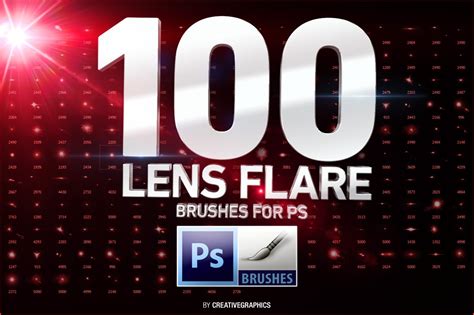 100 Lens Flare Brushes for Photoshop | Brushes ~ Creative Market