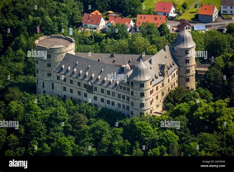 Aerial view, Wewelsburg, hill Castle in the district Wewelsburg town Buren in the district of ...