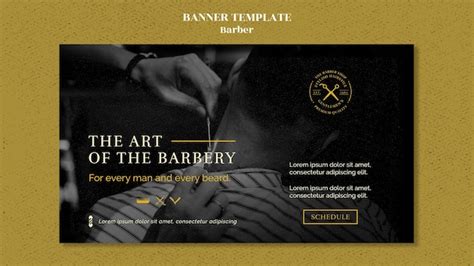 Free PSD | Barber shop banner template