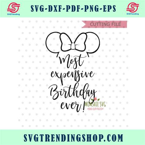 Disney Most Expensive Birthday Ever Silhouette Svg Cu - vrogue.co