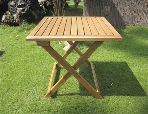 Garden Folding Table Furniture Patio Outdoor Side Wooden Terrace Yard Square New | Folding ...