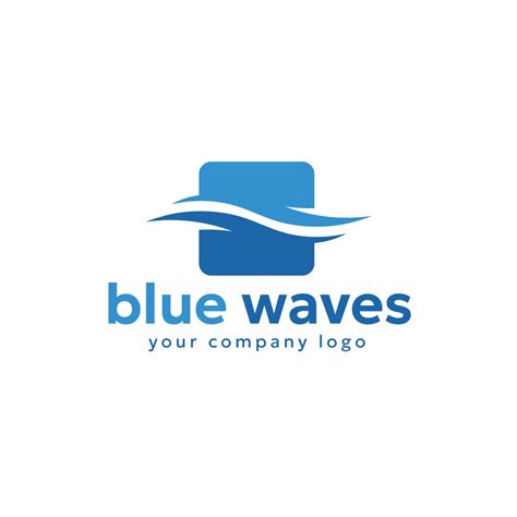 Professional Blue Waves Logo design - MasterBundles