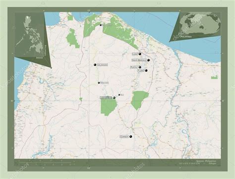 Apayao, province of Philippines. Open Street Map. Locations and names of major cities of the ...