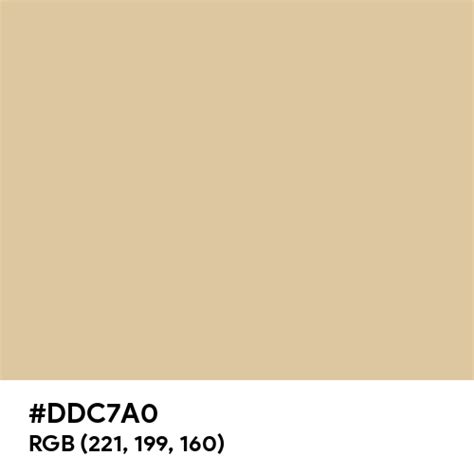 Soft Beige color hex code is #DDC7A0