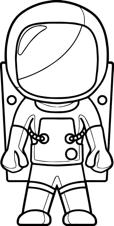 Closed Astronaut Coloring Page