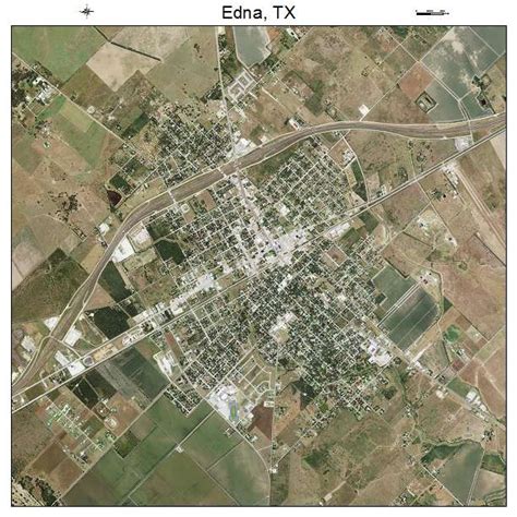 Aerial Photography Map of Edna, TX Texas