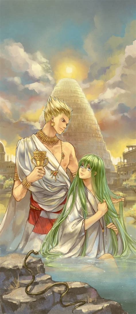 Gilgamesh, Enkidu and the Tower of Babel... oh and that thieving snake! (891×2057) | Gilgamesh ...