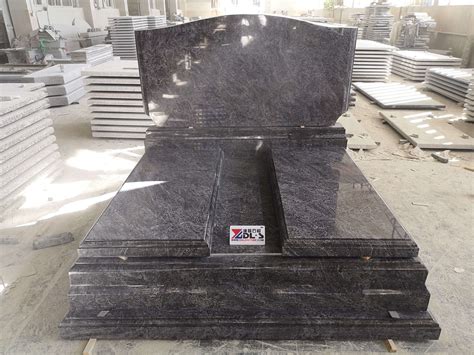 Bahama Blue Granite Double Tombstone Companion Headstone - China Professional Tombstone ...