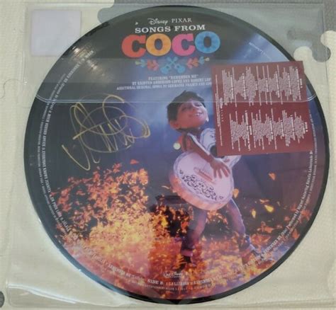 DISNEY PIXAR SONGS FROM COCO SOUNDTRACK VINYL RECORD LP ANTHONY GONZALEZ SIGNED | eBay