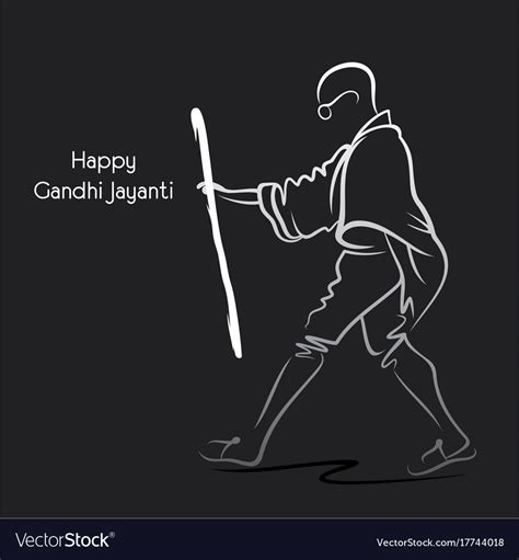 Poster of mahatma gandhi for gandhi jayanti Vector Image