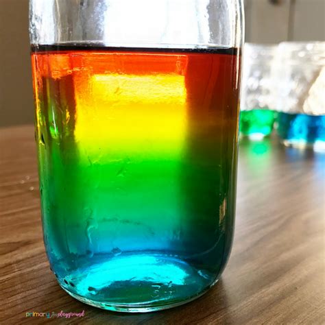 Rainbow In A Jar Science Experiment - Primary Playground