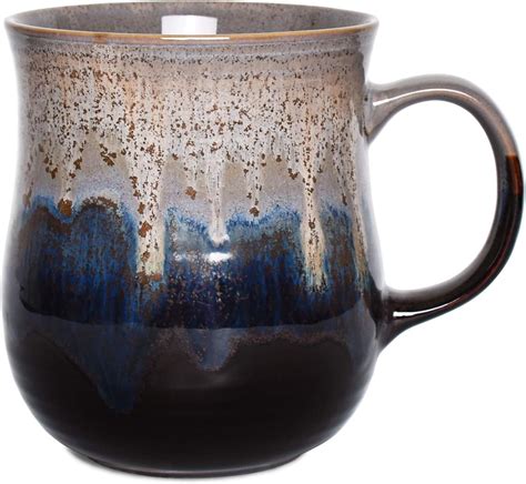 Bosmarlin Large Ceramic Coffee Mug, Big Tea Cup for Office and Home, 21 Oz, Dishwasher and ...