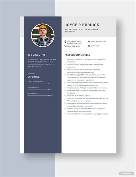 Heavy-Duty Equipment Mechanic Resume in Word, Pages - Download ...