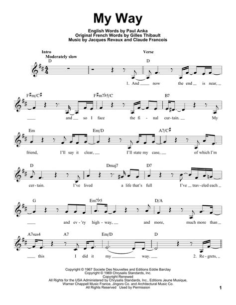 Frank Sinatra - My Way sheet music