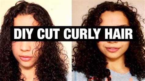 DIY CURLY HAIR CUT ! - YouTube