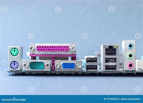 Motherboard Connectors On Back Of Computer Stock Image | CartoonDealer.com #40803643