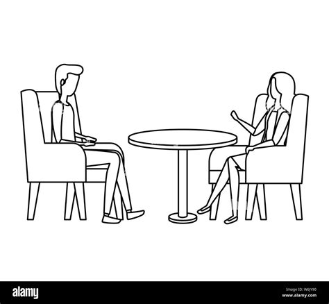 elegant business couple working in the office Stock Vector Image & Art - Alamy