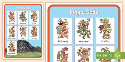 Maya Gods Vocabulary Poster (Teacher-Made) - Twinkl