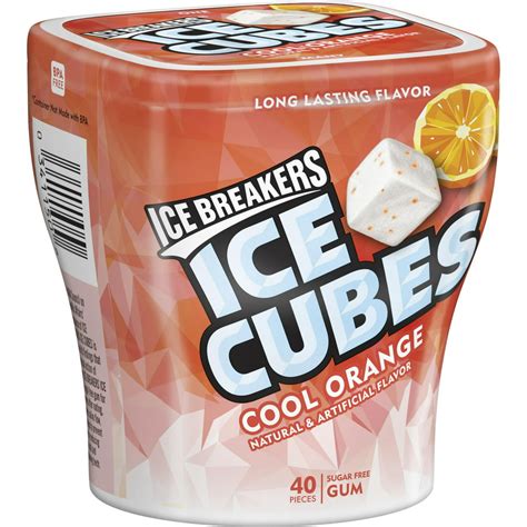 Ice Breaker, Ice Cubes Sugar Free Cool Orange Gum, 40 Pieces, 3.24 Oz - Walmart.com - Walmart.com