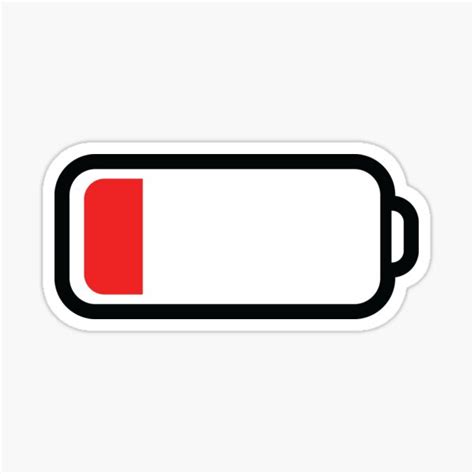 "Low Battery | 1% Battery" Sticker for Sale by LD-Designs | Redbubble