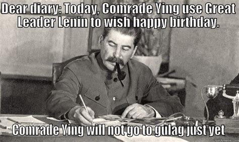 Comrade Stalin writes to Ying - quickmeme