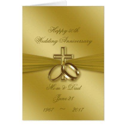 Religious Golden 50th Wedding Anniversary Card | Zazzle | 50th wedding ...