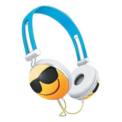 Emoji Overhead Stereo Headphones, Sunglasses | Stereo headphones, Headphones, Adjustable headband