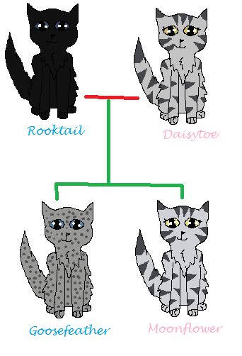 Daisytoe and Rooktail's family tree by AltWarriors on DeviantArt