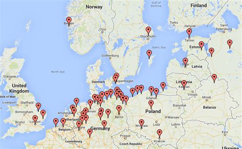 All the hanseatic cities [889x550] : r/MapPorn