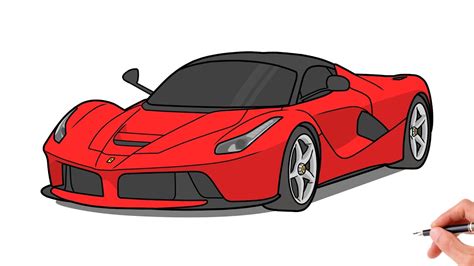 How to draw a FERRARI LAFERRARI 2013 / drawing ferrari laferrari 2017 sports car - YouTube