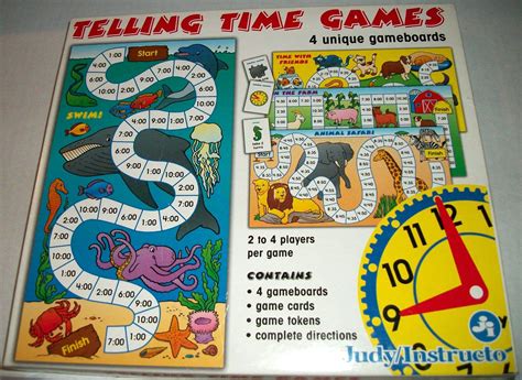 Telling Time Games Board Game Young Children Education Judy/Instructo MIB 1998 Complete