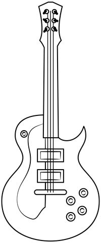 Electric Guitar Printable Template | Free Printable Papercraft Templates