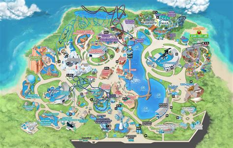 SeaWorld Orlando Park Map | Orlando map, Theme park map, Seaworld orlando