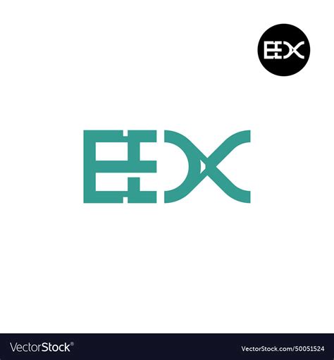 Letter edx monogram logo design Royalty Free Vector Image