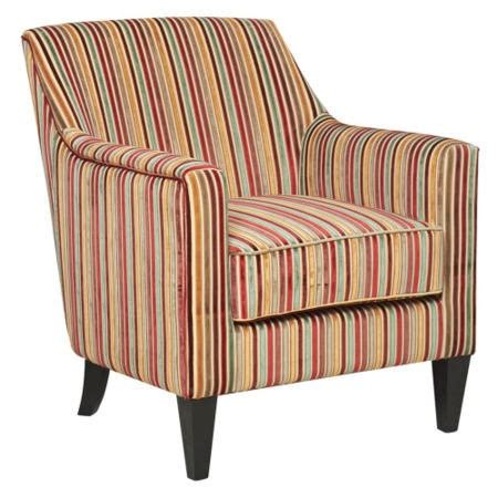 Bloomsbury Fabric Accent Chair in Candy Stripe | Furniture123