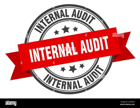 internal audit label sign. round stamp. ribbon. band Stock Vector Image & Art - Alamy