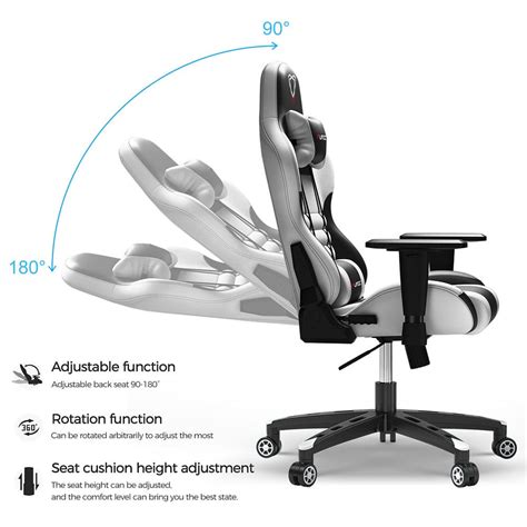 FURGLE CARRY SERIES RACING STYLE WHITE AND BLACK GAMING CHAIR - Expert-Zone