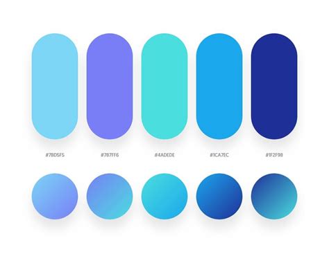 Blue, green, purple color schemes & gradient palettes | Gradient color design, Blue color ...