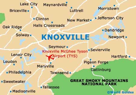 Map Of Knoxville Tn And Surrounding Cities