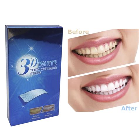 1 set 3D White Gel Teeth Whitening Strips Non Toxic Oral Hygiene Care Teeth Strips Whitening ...