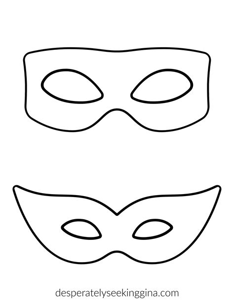 Mardi Gras Mask Template