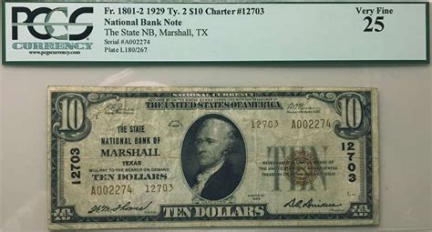 Marshall State National Bank Note