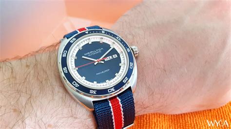 Hamilton Pan-Europ with Nato Strap Wrist Shot | Hands-On Watch Reviews of Affordable Timepieces