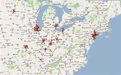 White Castle Locations Map - Keith N Olivier