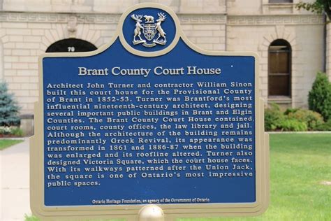 Brant County Court House Historical Marker