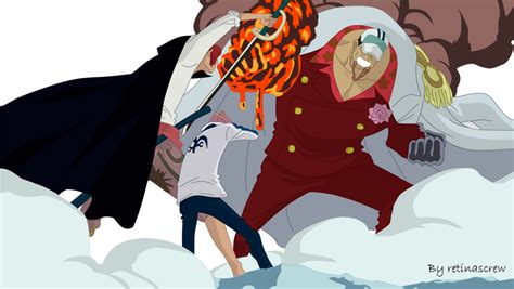 Akainu VS Shanks by retinascrew on DeviantArt